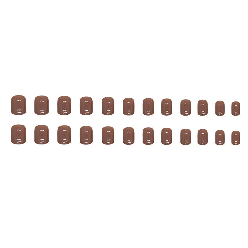 N-108 - Cinnamon Brown - Press On Nail Set Of 24