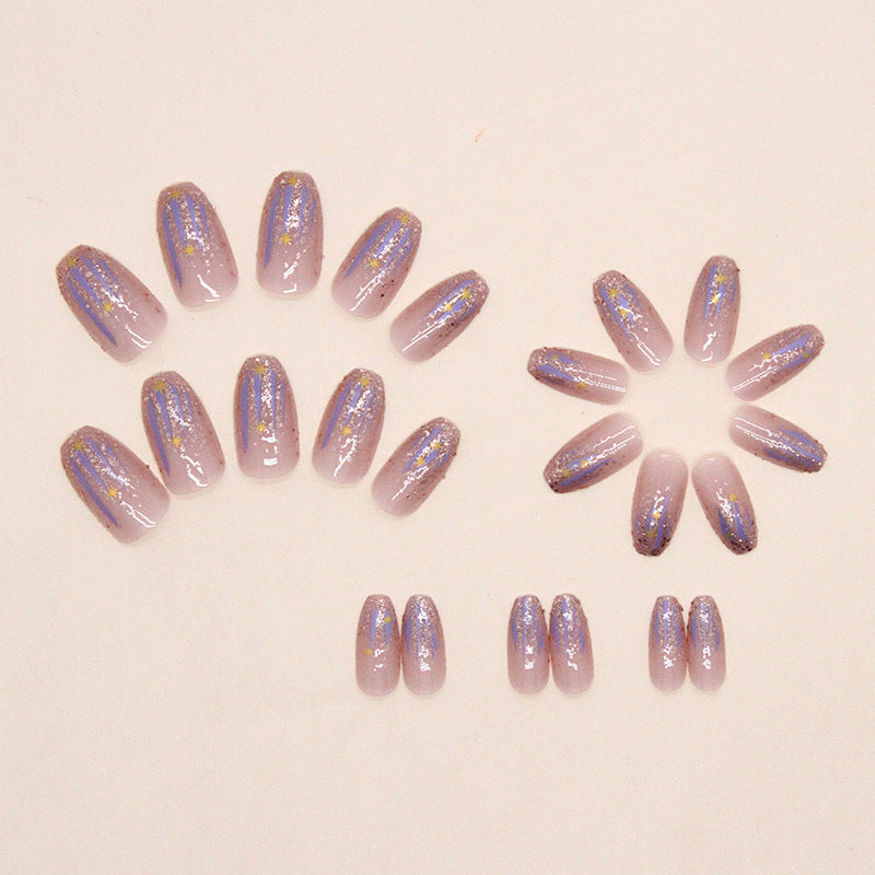 N-116 - Sparkle Pink - Press On Nail Set Of 24