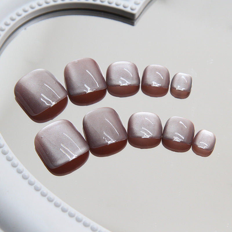 N-139 - Shiny Macaron Pink - Toenail Set Of 24