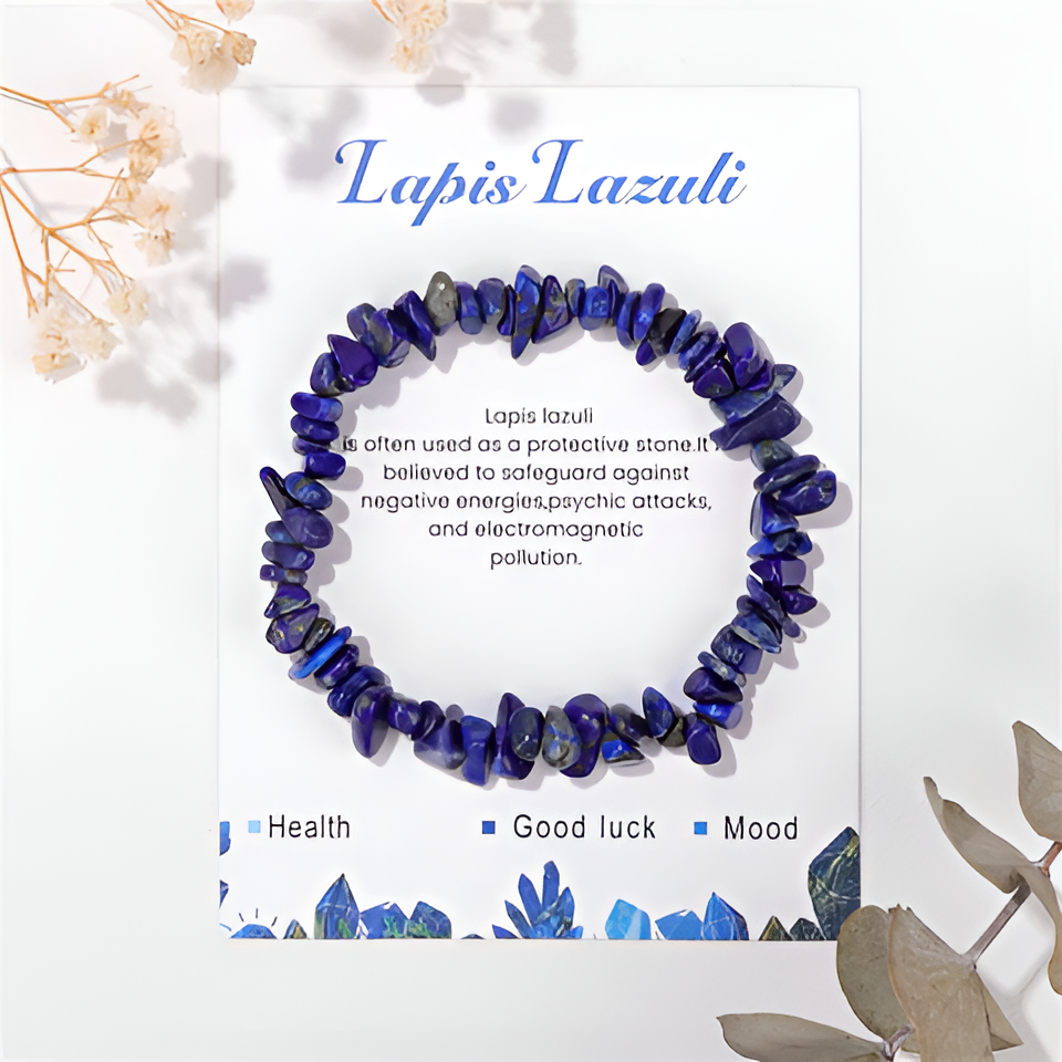 UNI-1012 - Blue Natural Lapis Lazuli Bracelet - Trending Bracelets