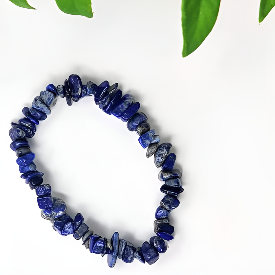 UNI-1012 - Blue Natural Lapis Lazuli Bracelet - Trending Bracelets