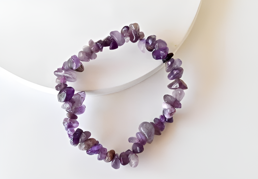 UNI-1013 -Amethyst Bracelet | Element of Zen Amethyst Crystals Bracelet for Women- Bracelet