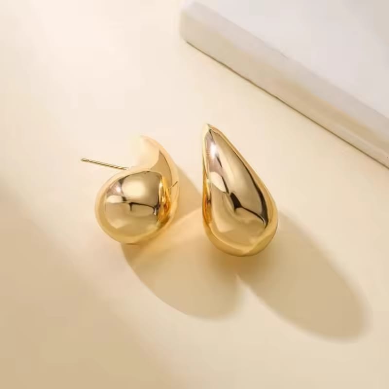 UNI- 11054-1 - Luxury Gold Foil Drop  - Earring