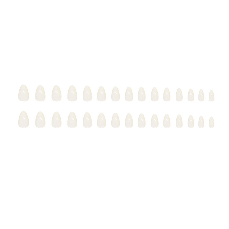 N-103 - Off White  - Press On Nail Set Of 24