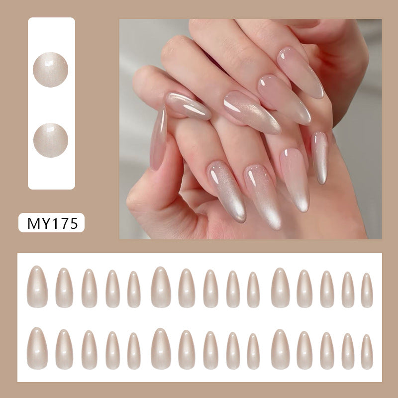 N-136 - Shiny Pink Long - Press On Nail Set Of 24