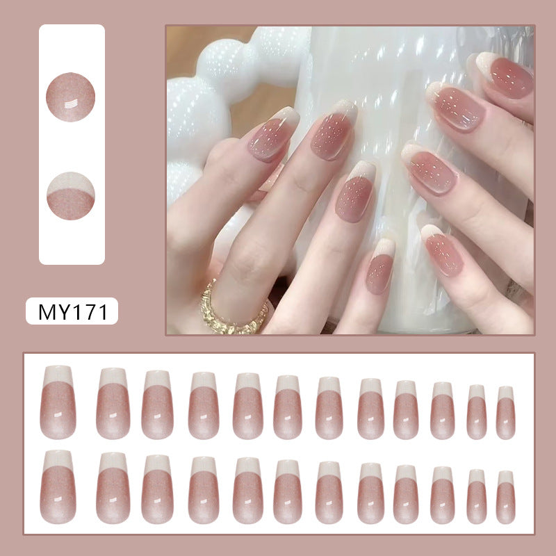 N-141 - Salmon Pink - Press On Nail Set Of 24