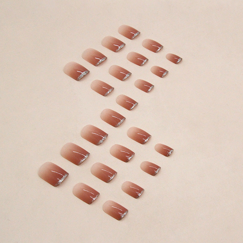 N-107- Sparkle Rose Pink - Press On Nail Set Of 24