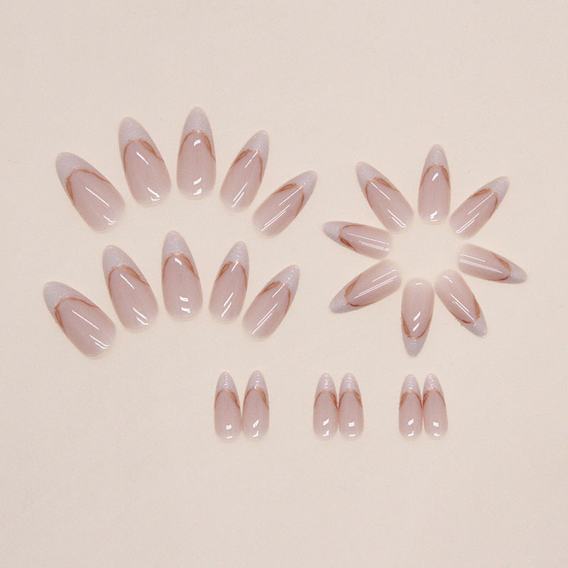 N-109 - Fancy Pink  - Press On Nail Set Of 24