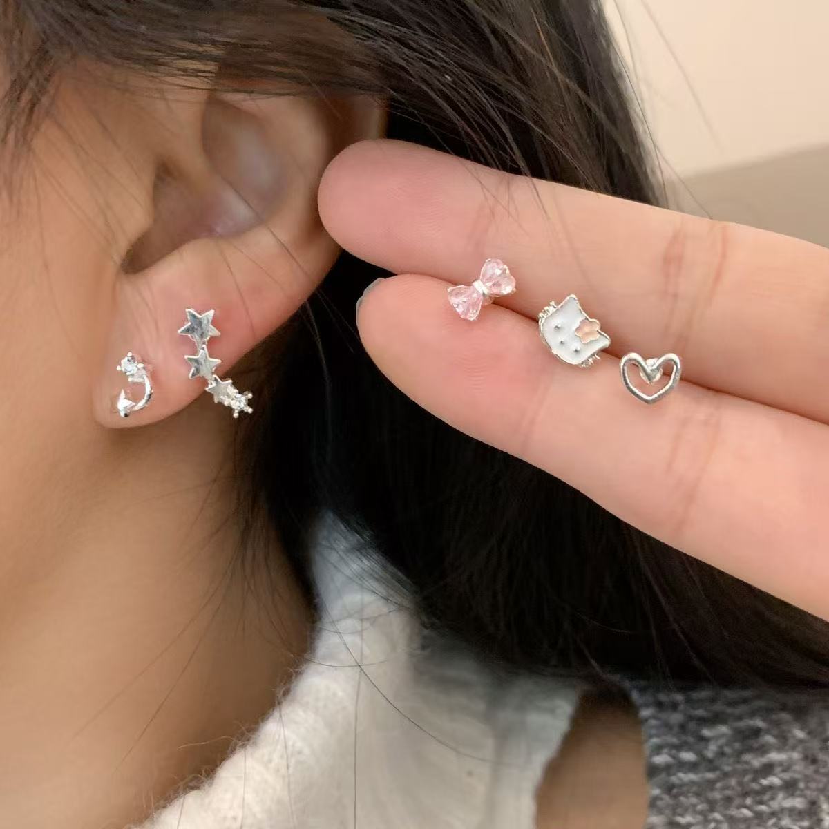 UNI-11571 - Bow & Cuties - Ear Studs Set Of 12
