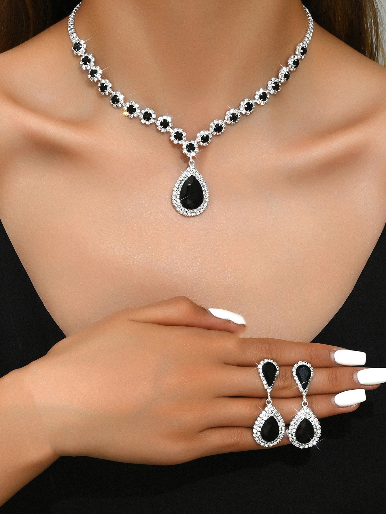 UNI-11390 - Black Luxury Diamonds - Jewelry Set
