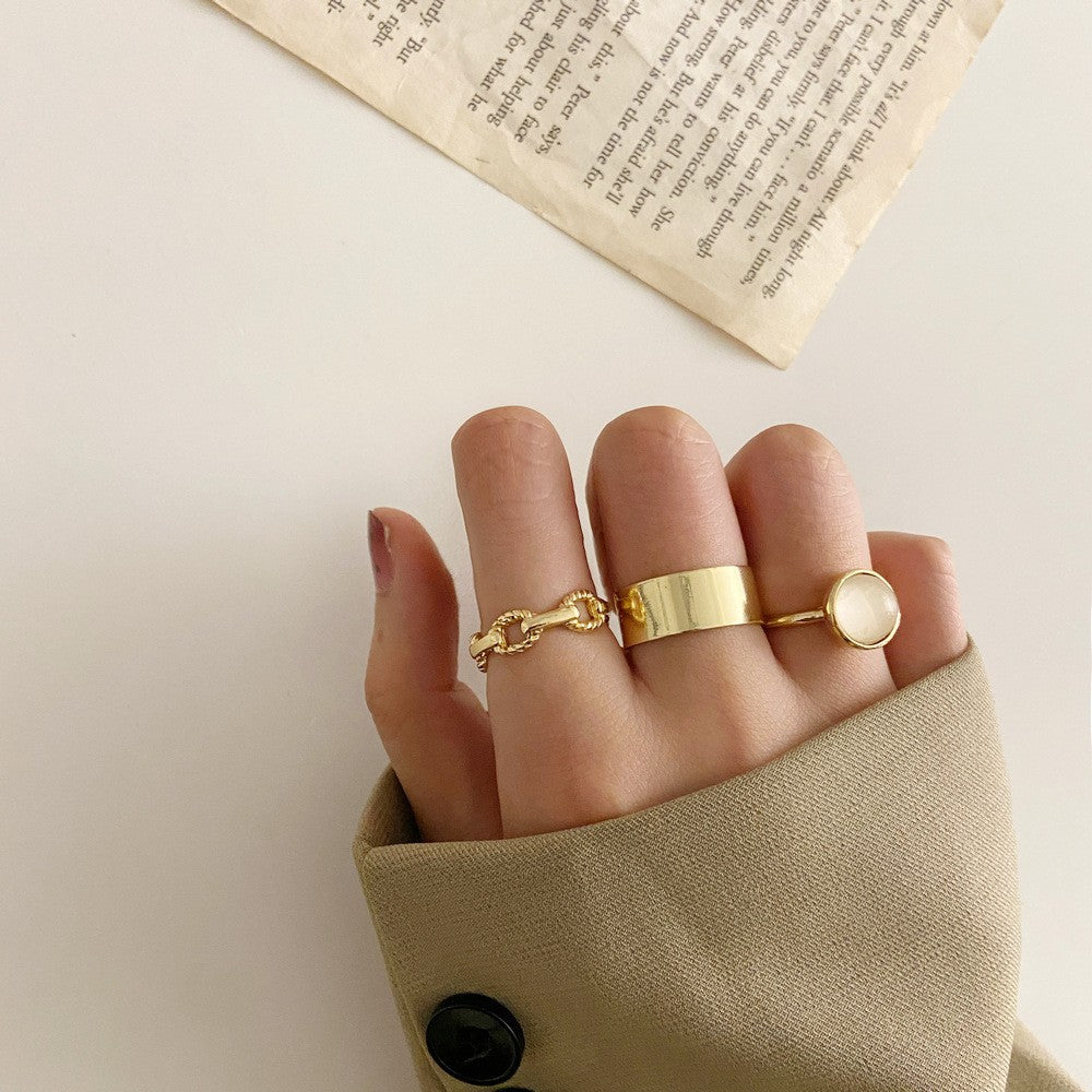 UNI-10168-38 - Foiled Ring - Set of 3