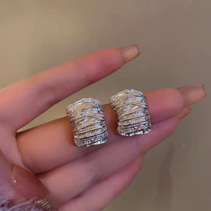 UNI- 11065-1  - Silver Choker - Earring