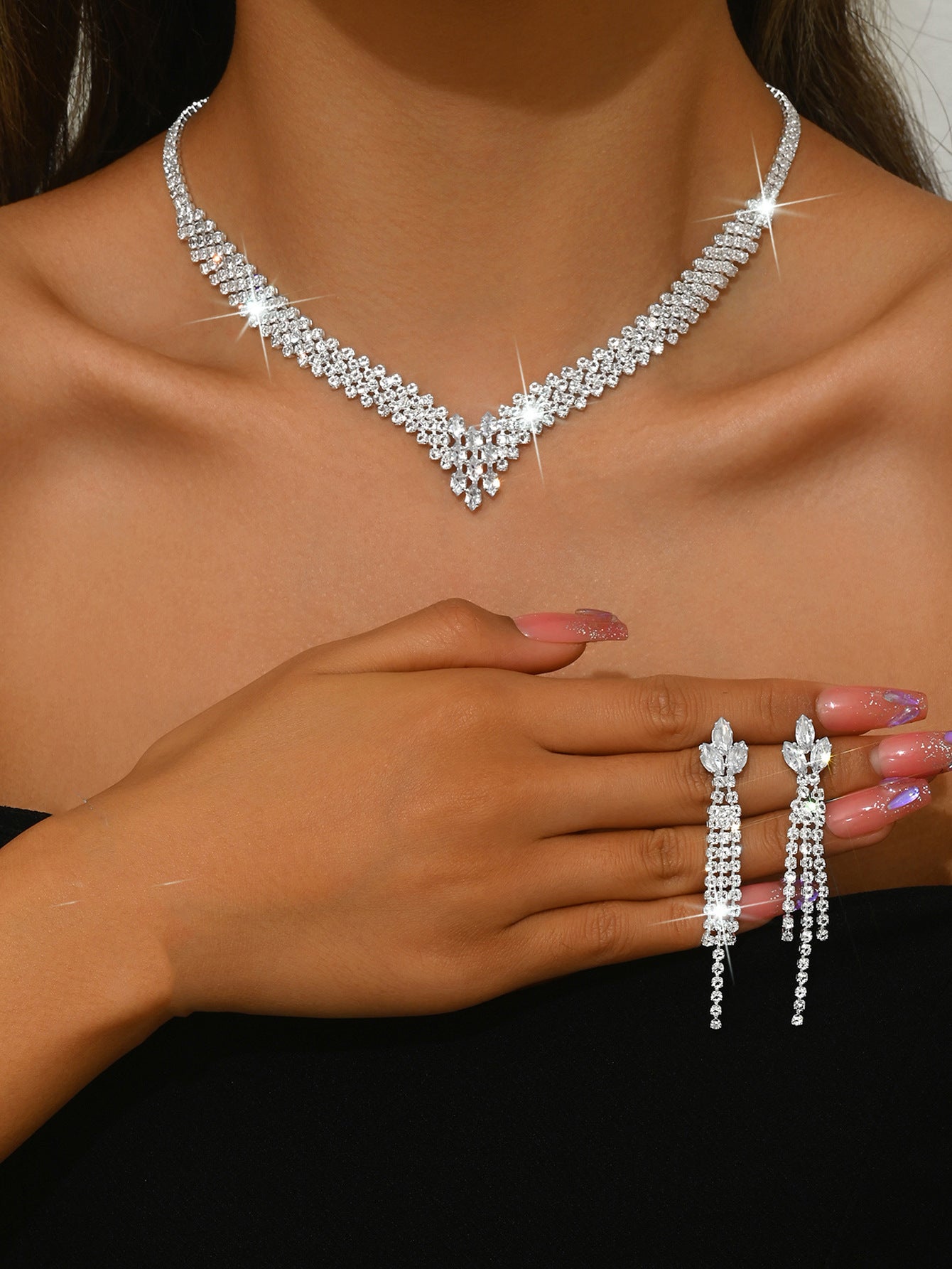 UNI-11394 -  Fancy Diamonds - Jewelry Set Style 7