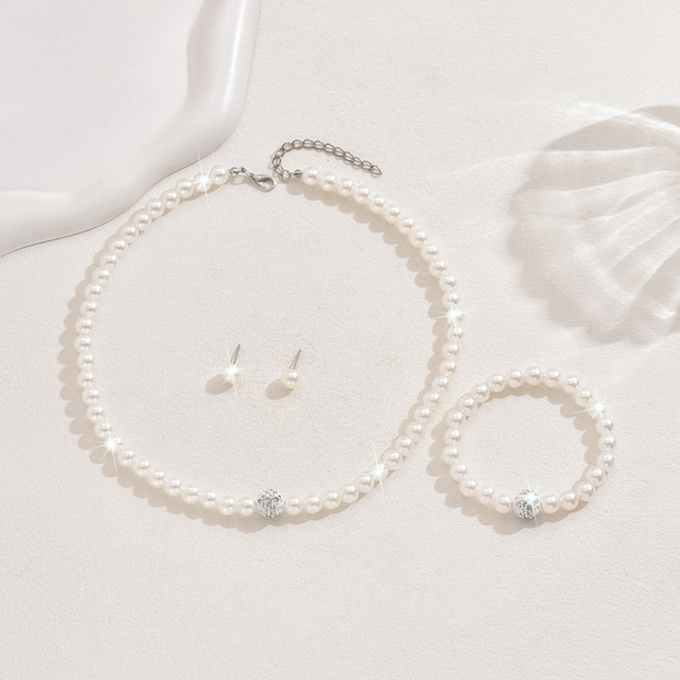 UNI-11393 - Pearls & Diamond - Jewelry Set