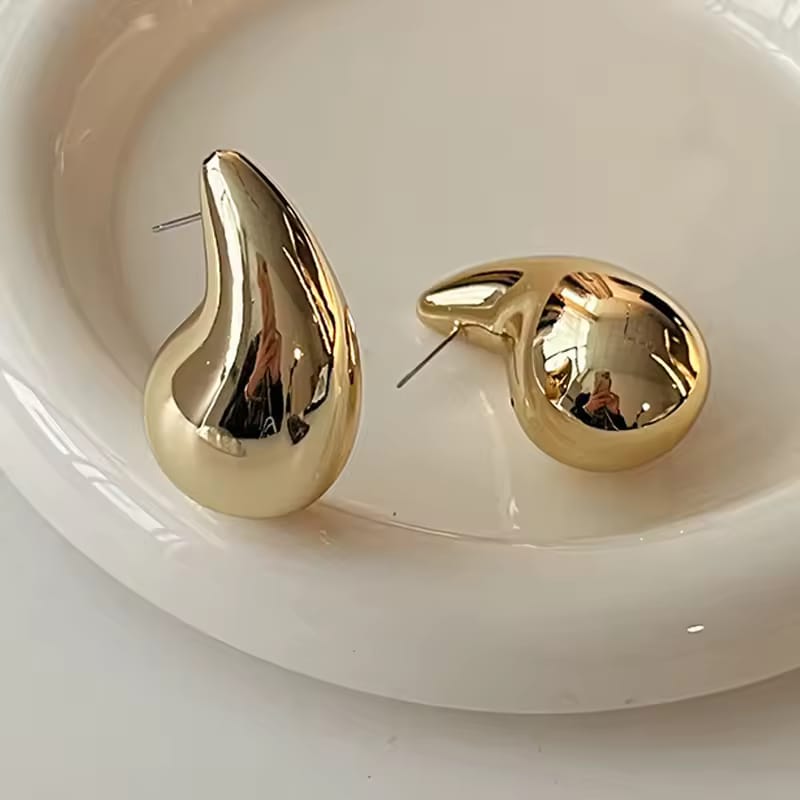 UNI- 11054-1 - Luxury Gold Foil Drop  - Earring