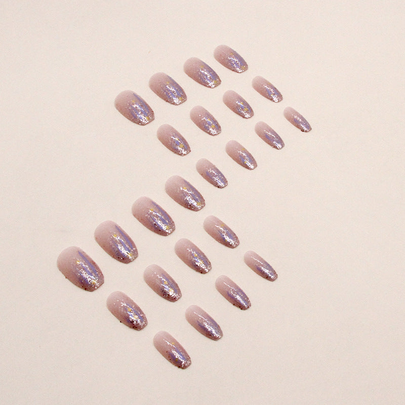 N-116 - Sparkle Pink - Press On Nail Set Of 24